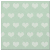 Pastel Green Hearts Muster Stoff (Nahaufnahme)