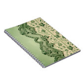 PASTEL GREEN INTRICATE LACE SEHEN IRISH PATTERN NOTIZBLOCK (Rechte Seite)