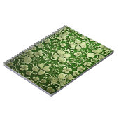 PASTEL GREEN INTRICATE LACE SEHEN IRISH PATTERN NOTIZBLOCK (Linke Seite)