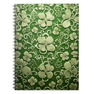 PASTEL GREEN INTRICATE LACE SEHEN IRISH PATTERN NOTIZBLOCK