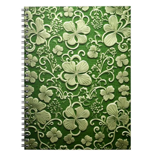 PASTEL GREEN INTRICATE LACE SEHEN IRISH PATTERN NOTIZBLOCK (Vorderseite)