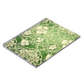 PASTEL GREEN INTRICATE LACE SEHEN IRISH PATTERN NOTIZBLOCK (Linke Seite)