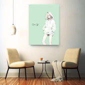 Pastel Green JKのアートパネル|寿司娘 GenerativeAI Leinwanddruck