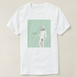 Pastel Green JK Tシャツ|寿司娘 GenerativeAI T-Shirt