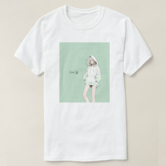 Pastel Green JK Tシャツ｜寿司娘 GenerativeAI T-Shirt
