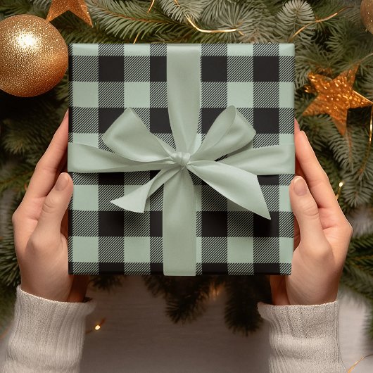 Pastel Green Kariert Weihnachten Geschenkpapier