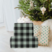 Pastel Green Kariert Weihnachten Geschenkpapier