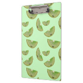 Pastel Green Kawaii Kiwi Klemmbrett (Links)