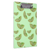 Pastel Green Kawaii Kiwi Klemmbrett (Rechts)