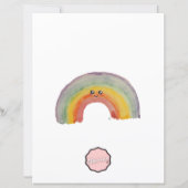 Pastel Green Kawaii Rainbow Stationery Paper (Rückseite)