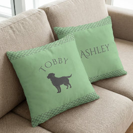 Pastel Green Labrador Retriever Custom Matching  Kissen