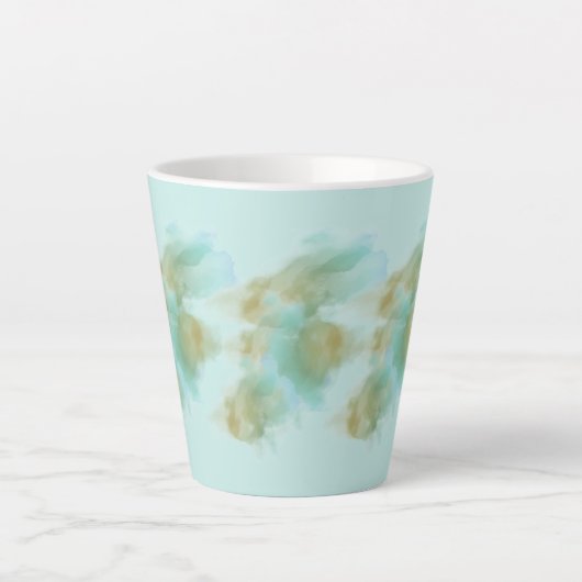 "Pastel Green Latte Tasse - Elegantes Minimalistis (Vorderseite)