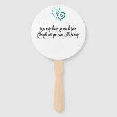 Pastel Green Lila Tribal Turtle Family Wiedersehen Fächer (Rückseite)