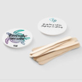 Pastel Green Lila Tribal Turtle Family Wiedersehen Fächer (Non-assembled)