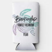 Pastel Green Lila Tribal Turtle Family Wiedersehen Selters Dosenkühler (Vorderseite)