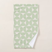 Pastel Green Mitte Jahrhundert Modernes Muster Badhandtuch Set (Handtuch)