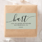 Pastel Green Modern Script-Rücksendeadresse (Insitu)