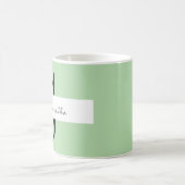 Pastel Green Monogram Classic Tasse - Personalisie (Mittel)