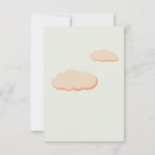 Pastel Green Orange Cloudy Niedlich Sleep Baby Dra Dankeskarte (Rückseite)