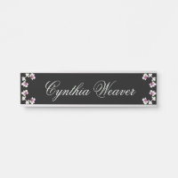 Pastel Green Orchids mit Schreibtisch Name Plate