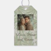 Pastel Green Palm Tree Holiday Geschenkanhänger (Vorderseite)