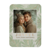 Pastel Green Palm Tree Holiday Magnet (Vertikal)