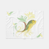 Pastel Green Parakeet Blanket Fleecedecke (Vorderseite (Horizontal))