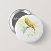 Pastel Green Parakeet Button (Vorne & Hinten)