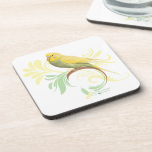 Pastel Green Parakeet Getränkeuntersetzer