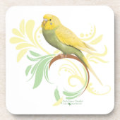 Pastel Green Parakeet Getränkeuntersetzer (Vorderseite)