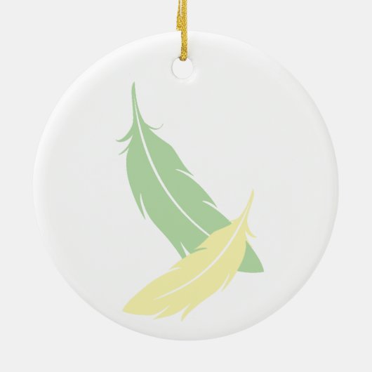 Pastel Green Parakeet Keramik Ornament (Hinten)