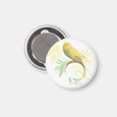 Pastel Green Parakeet Magnet (Vorderseite/Rückseite)