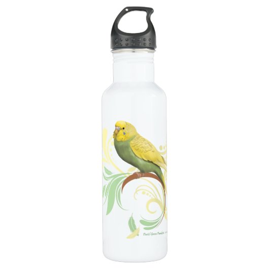 Pastel Green Parakeet Trinkflasche (Vorderseite)