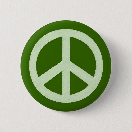 Pastel Green Peace Sign Button (Vorderseite)