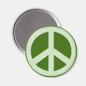 Pastel Green Peace Sign Magnet (Vorderseite/Rückseite)