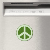 Pastel Green Peace Sign Magnet (In Situ (Geschirrspüler))