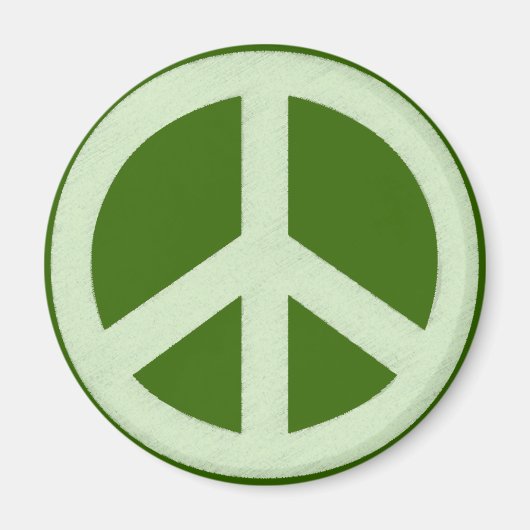 Pastel Green Peace Sign Magnet (Vorne)