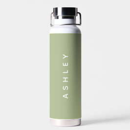 Pastel Green Personalisiert Name Custom Chic Trinkflasche