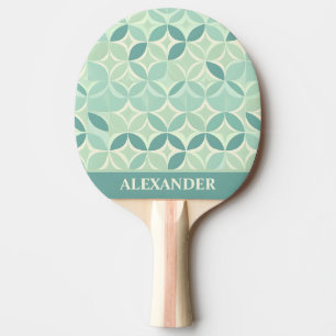Pastel Green Personalisiertes Abstraktes Muster Tischtennis Schläger