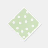 Pastel Green Polka Dotted Napkins Serviette (Ecke)