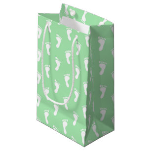 PASTEL GREEN ROWS OF BABY FEED KLEINE GESCHENKTÜTE