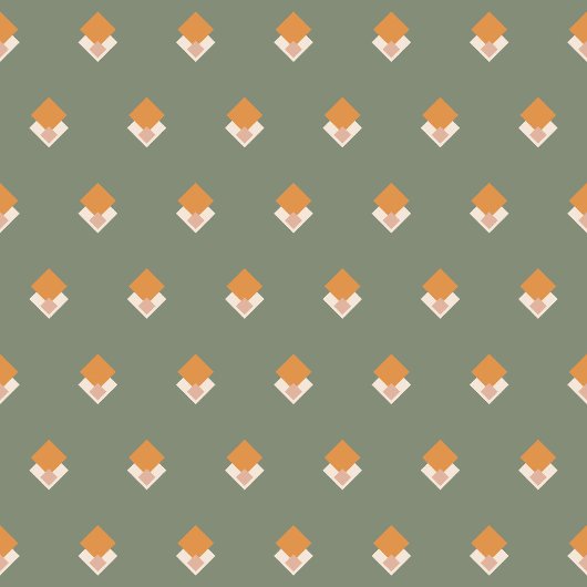 Pastel Green Runner Groovy 70s Floral Table Look Großer Tischläufer