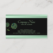 Pastel Green Stripe Visitenkarte (Rückseite)