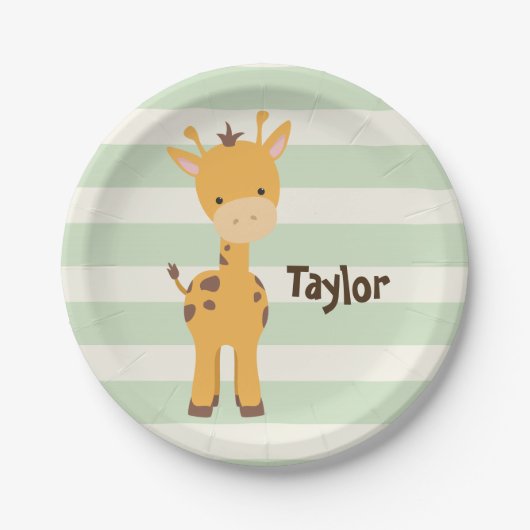 Pastel Green Stripes.jpg Pappteller (Vorderseite)