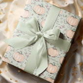 Pastel Green Sweet Little Pumpkin Baby Geschenkpapier