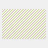 PASTEL GREEN & TAN STARS STRIPES GESCHENKPAPIER SET (Vorderseite)