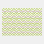 PASTEL GREEN & TAN STRIPES POLKA DOTS ZIG ZAG GESCHENKPAPIER SET (Vorderseite)