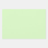 Pastel Green Tea Leaf Solid Farbe Geschenkpapier Set (Vorderseite 2)