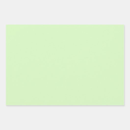 Pastel Green Tea Leaf Solid Farbe Geschenkpapier Set (Vorderseite)