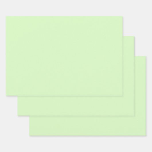 Pastel Green Tea Leaf Solid Farbe Geschenkpapier Set (Set)